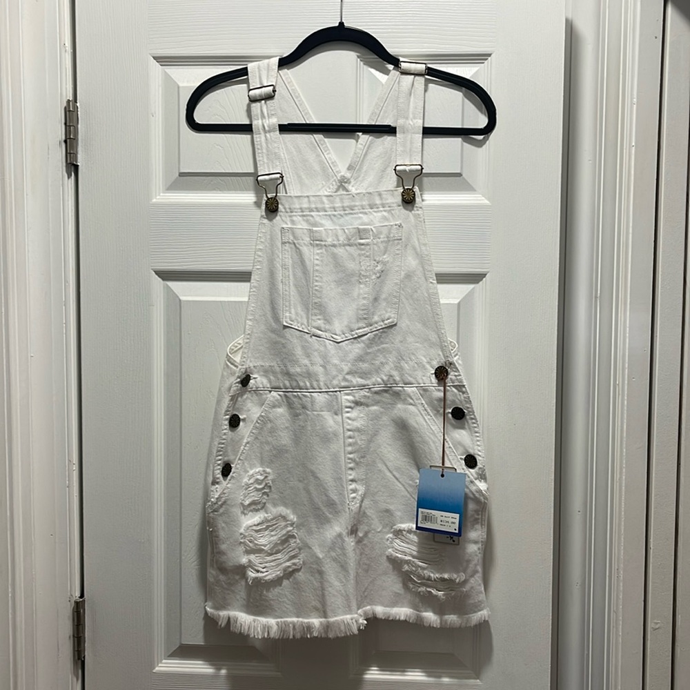 NEW Mimi blue white overall skirt